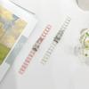 Adequado para Samsung Galaxy Watch 42mm Relógio Samsung Huawei Pulseira Transparente de Três Contas com Fecho Borboleta a Laser