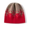 Chapéu de Cachemir com Floco de Neve Moda Europeia e Americana Outono e Inverno Frio Quente Chapéu de Tricô Cor da Moda Combinação de Cores Hip Hop Chapéu Jacquard Atacado