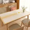 Mantel individual impermeable y a prueba de aceite con textura de cuero sintético sin lavado, mantel de PVC con diseño de cuadros florales para el hogar, protector de mantel