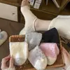 Calcetines cortos de forro polar de coral que no sueltan pelusa, calcetines de suelo antideslizantes de silicona, calcetines invisibles de media caña para mujer de corte bajo, engrosados para otoño e invierno