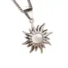 Collar Colgante de Sol de Aleación Europeo y Americano de Venta Caliente Transfronterizo, Joyería de Collar Versátil de Nicho Hip-Hop Personalizado para Hombre al por Mayor
