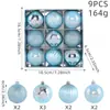 Nuevos Colgantes para Ventana de Bolas de Navidad Pintadas Regalos Festivos Bolas para Colgar en el Árbol de Navidad Bola Electroplateada Multicolor Transfronteriza Caja de Regalo