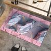 Alfombra de Barro Diatomeas Mármol Simple Transfronteriza Dorado Esmeralda Chapado Absorbente Baño Antideslizante Fácil Cuidado Felpudo Alfombra de Secado Rápido