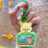 Luz Noturna Urso de Manteiga Fofo Chaveiro Luminoso Brinquedo Criativo para Descompressão Pequeno Presente Atacado Pingente de Casal Boneca