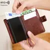 Porta-Cartão de Alumínio Liga de Alumínio RFID Retro Europeu e Americano Anti-Roubo Carteira com Múltiplos Slots para Cartão Porta-Cartão de Crédito de Negócios em Fibra de Carbono Carteira