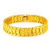 Nueva pulsera de joyería de oro de 24k chapada en cobre, correa de moda, pulsera en forma de corazón que no se decolora fácilmente JH098 al por mayor