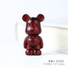 Rosewood escultura em madeira colar pingente saco pingente chaveiro bonito pequeno urso violento cadeia de telefone móvel acessórios diy