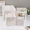 Bolsa Cuadrada para Regalo, Bolsa para Regalo de Flores, Empaque para Hornear Pasteles, Bolso Transparente, Caja de Regalo para el Día de San Valentín