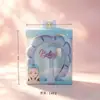 Cepillo facial de silicona de doble cara, set de regalo girly de dos piezas, diadema de nube, juego combinado de cepillo facial de silicona con mango largo