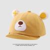 Boné infantil com aba primavera orelhas de urso fofas boné de beisebol para bebê viagem à prova de sol respirável boné com aba para meninos e meninas