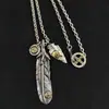 Colgante de Pluma de Águila Plateada Dorada de Takaoka Goro Etiqueta de Águila Voladora Accesorio Colgante para Pareja