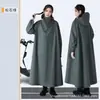 Capa de Chuva Longa para Cobertura Total do Corpo, Adequada para Homens e Mulheres em Bicicletas Elétricas, Patinetes e Motocicletas, com Mangas, Proteção Pesada Contra Chuva, Estilo de Duas Peças