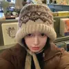 Chapéu Balaclava para Mulheres, Versão Coreana para Outono e Inverno, Versátil, Quente, Proteção para as Orelhas, Circunferência da Cabeça Grande, Emagrecimento Facial, Pequeno Chapéu Turbante para o Inverno