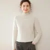 26 Estilos Nuevos de Suéteres de Cachemira para Mujer con Cuello Semi-Alto, Tejido de Punto Grueso de Siete Agujas, Raglán, Doble Hilo, Corte Holgado, Capa Base