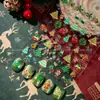 Nuevas Pegatinas Láser Bronceadas para Uñas Árbol de Navidad de Fantasía Árbol de Navidad Relieve Tridimensional Hombre de Jengibre Decoraciones para Uñas