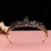 Internet Vermelho Preto Coroa Barroca Cocar Noiva Coreana Feminina Adulta Cerimônia Aniversário Coroa de Princesa Atacado