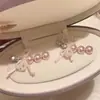 Clip para Flequillo Lateral con Lazo de Perlas Rosas y Blancas de Alta Calidad para Niña Perla Clip de Pico de Pato Accesorio para el Cabello Dulce de Nicho para Mujer