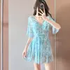 Traje de Baño para Mujer Talla Grande Una Pieza Conservador Adelgazante Oculta Barriga Talla Grande Chica Gordita Balneario Estilo Coreano Traje de Baño Venta al por Mayor