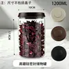 Frascos de vidrio sellados de gran diámetro hechos a medida para uso en la cocina del hogar, frascos de almacenamiento de alto borosilicato para granos y cereales
