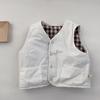 Chaleco de Cuadros para Bebé Otoño e Invierno para Bebé Ropa Infantil de Corea del Sur Chaleco de Algodón de Otoño para Bebés Niños y Niñas Chaleco Chaleco