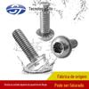 Parafuso Antiderrapante de Aço Inoxidável 304 para Superfície de Flange M5M6M8 Rosca Completa Cabeça Arredondada Fixadores Parafusos Gb5783