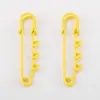 Alfinetes de Ferro Pintados Coloridos, Alfinetes de Segurança de Ferro com Três Furos, Clips de Papel Larga Boca para Apertar a Cintura, Acessórios DIY para Decoração de Roupas