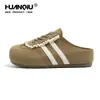 Zapatos Birkenstock Retro Globales para Mujer Primavera 2026 Nuevo Diseño de Encaje de Nicho Mocasines de Media Pantufla Slip-On