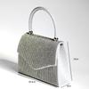 2025 Nova Moda Europeia e Americana Retrô Corrente Diamante Completo Bolsa Quadrada Pequena Bolsa de Mão de Noite Encrustada de Diamantes Bolsa Transversal Bolsa Transfronteiriça