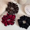 Goma de Pelo de Terciopelo Plisado Coreana para Mujer, Lazo para el Cabello de Alta Gama, Cuerda para Moño de Uso Diario, Accesorio para el Cabello