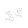 0005 Pendientes Originales Minimalistas de Línea Enrollada en Plata de Ley S925 Estilo Coreano ins Simples Versátiles Elegantes Diseño de Nicho
