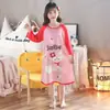 Pijama de verano para niña, fino, de manga corta, para niños, bebé, manga media, ropa de casa para niñas, vestido de verano, prenda exterior
