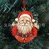 Decorações de Natal transfronteiriças Pingentes de decoração de árvore de Natal Acessórios de decoração de Papai Noel Artesanato de resina ecologicamente correto
