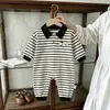 Mameluco de Algodón Puro para Bebé Ropa Linda de Dibujos Animados Mono de Manga Larga para Bebé y Niño Pequeño Body Rayado Versátil