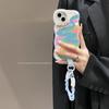 Cordão Transversal com Grafite Pintado Adequado para Capa de Celular Apple 17Promax Iphone16 Suporte Duplo 15 Silicone 14