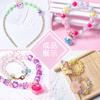 Set de Cuerda para Ensartar Cuentas Redondas de Colores Mixtos Acrílicas de 24 Compartimentos Transfronterizo Kit de Accesorios para Pulseras DIY con Hilo Elástico, A partir de 1 Caja