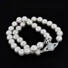 Pulsera de Perlas Doble Capa con Cierre Magnético Graziella Saturno Primavera/Verano de Alta Calidad para Mujer Recomendada por Xiaohongshu
