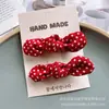 Pinza para el pelo de lazo a cuadros de color dopamina Pinza para flequillo infantil Pinza pequeña de tela para el pelo suelto delantero de niña Pinza para el pelo