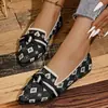 Mocasines ligeros de punta fina para mujer, talla grande, para comercio exterior, nuevo modelo primavera y otoño 2026, con lazo, cómodos, antideslizantes, zapatos para mujer