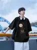 Camiseta de Manga Corta Estilo Retro Americano con Estampado de Vela para Hombre 2026 Nueva Camiseta Casual Holgada de Verano de Media Manga