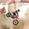 Bolsa de Decoração para Carro Plano Pingente Chaveiro Pingente de Chaveiro Impresso Estiloso Transfronteiriço Estilo Motocicleta 2D