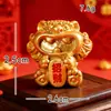 Micro-Paisagem Criativa Figura de Leão da Fortuna Dourado Ornamento Fofo Acessórios de Decoração DIY Decoração de Mesa de Carro Pequeno Ornamento