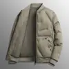 Jaqueta de algodão estilo 2026 para homens, estilo de inverno novo, gola bomber executiva, casaco de pai, masculino transfronteiriço