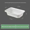 Caixa de Almoço Transparente Descartável Selada e à Prova de Vazamento, Recipiente Espessado de Plástico de Grau Alimentício para Fast Food, Caixa de Embalagem para Levar Micro-ondas