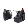 Tallas 35-46, Zapatos de Moda para Mujer para Todas las Estaciones, Zapatos Bajos con Cordones, Plataforma Impermeable, Tacones Ultra Altos, Zapatos para Mujer de Talla Grande Transfronterizos