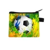 2025 Nueva Cartera de Monedas de Fútbol Estampado de Dibujos Animados Tarjetero Infantil Bolso de Almacenamiento Portátil de Moda para Hombres Bolsa Transfronteriza Caliente