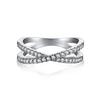 Anillo de plata esterlina s925 para mujer, diseño con personalidad de nicho, con fila de viento frío y cruz de diamantes, pulsera de alta calidad al por mayor