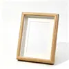Porta-Retrato Oco Suporte de Mesa Atacado Moldura de Vidro Madeira Pintura Criativa 5 6 7 8 9 Polegadas Foto A4