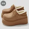 Pantuflas de Algodón Impermeables para Mujer en Invierno Hogar Interior Forradas de Felpa Cálidas Calzado de Exterior Zapatos de Algodón Gruesos Antideslizantes con Talón de Bolsa para Mujer Al por Mayor