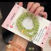 Pulseira de Círculo Duplo Atacado Mesmo Estilo Xiaohongshu Contas de Vidro Estilo Empilhado Pulseira de Contas como Presente de Aniversário para Melhor Amigo