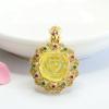 Colgante de Ámbar Natural Guan Yu Collar de Girasol de Ámbar Dorado Fábrica de Joyería Venta al por Mayor Dropshipping S3122702